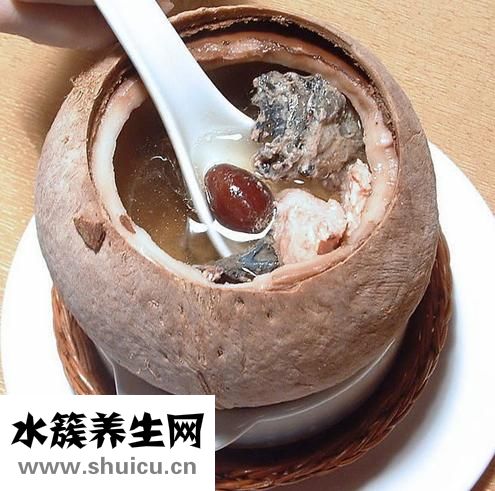 椰子燉桃膠的做法