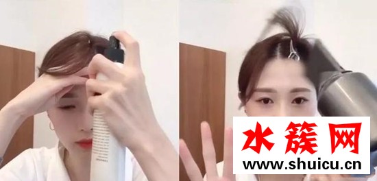 劉海長了怎么吹露額頭