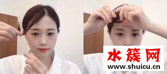 劉海長了怎么吹露額頭