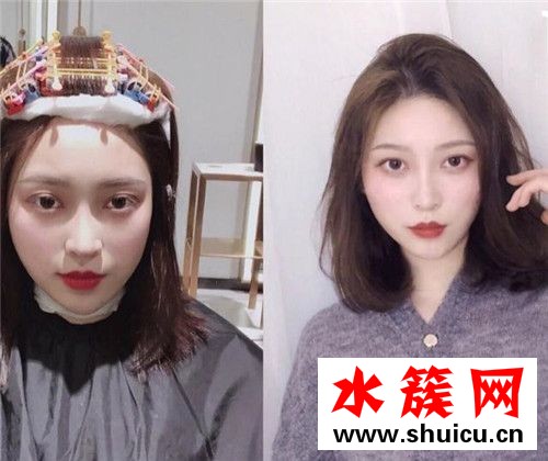 頭發剪短到下巴燙什么發型好