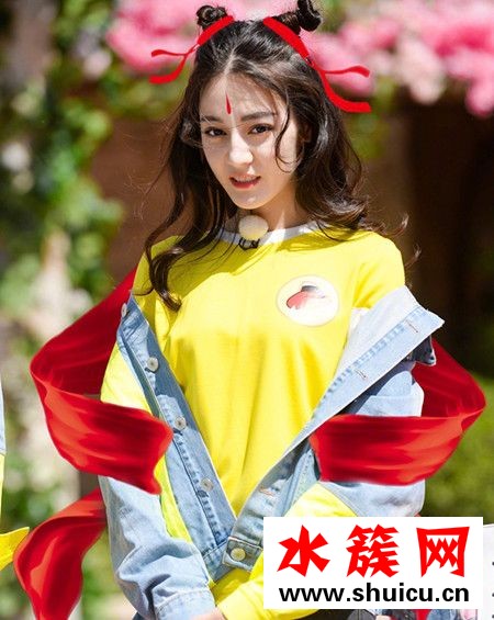 迪麗熱巴哪吒頭圖片 迪麗熱巴哪吒頭怎么扎 甜美哪吒頭